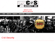 Tablet Screenshot of candssecurity.com